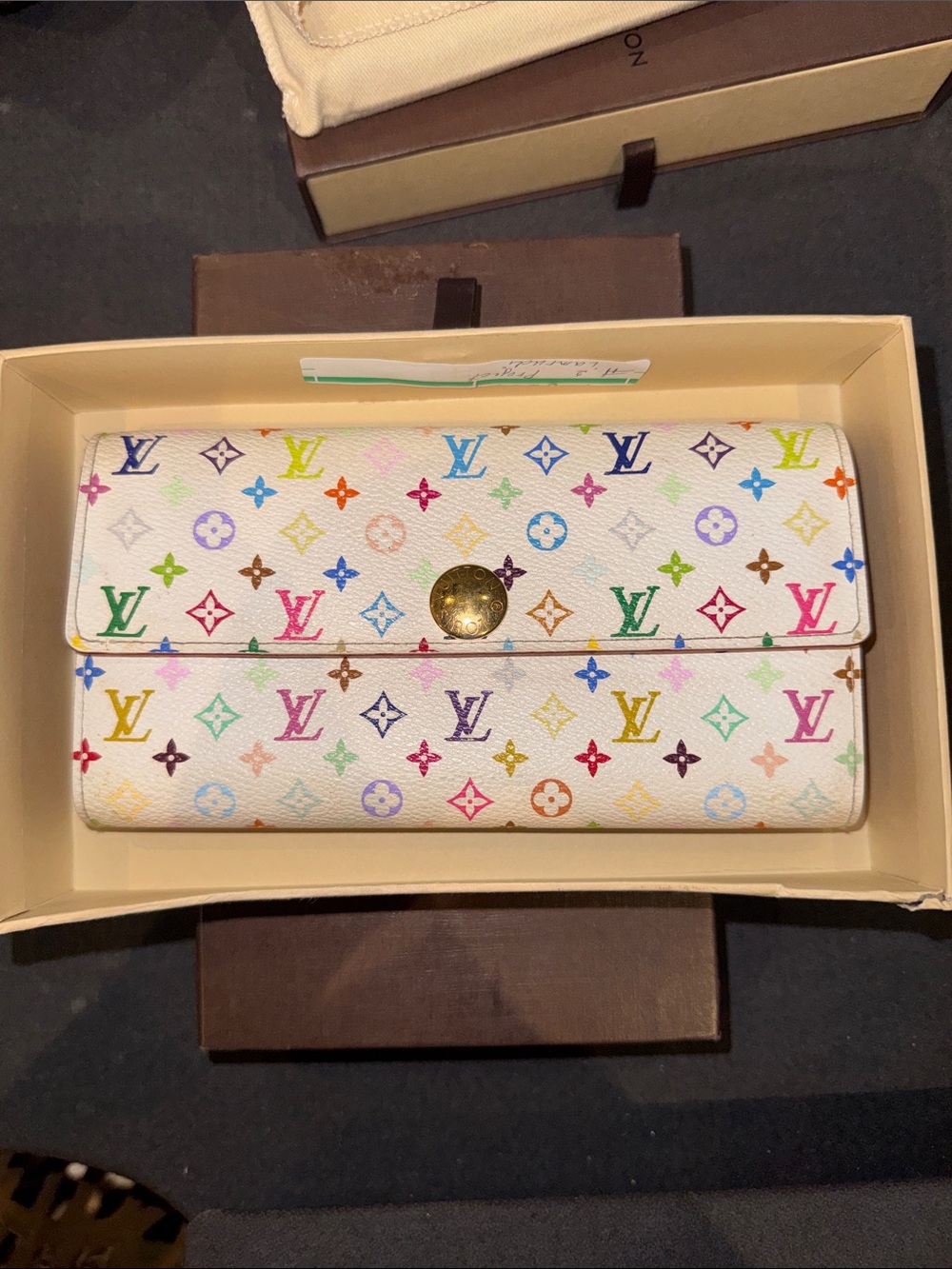 Louis Vuitton White Multicolor Monogram Continental Wallet